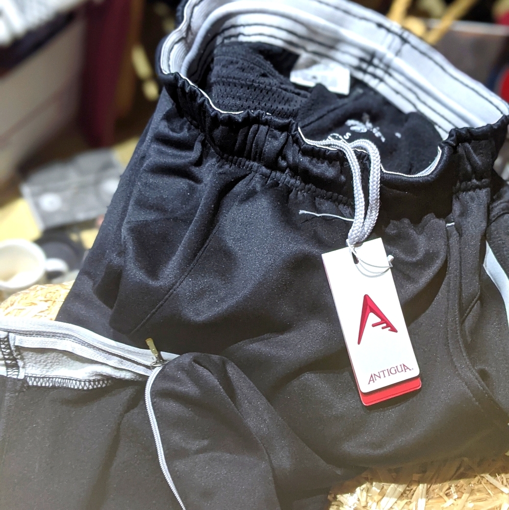NWT Antiqua Warm up Pants with Sneaker Zip